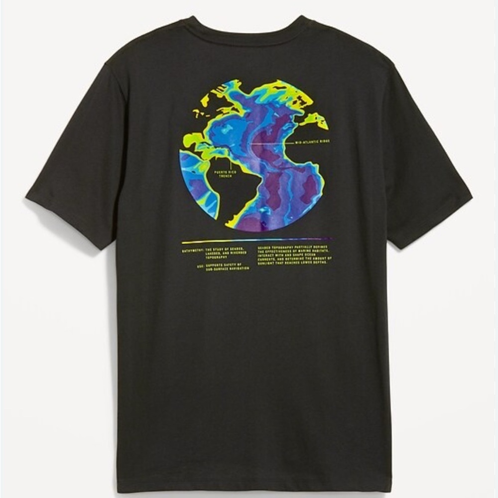 Men’s Soft-Washed Crew-Neck Graphic T-Shirt (Earth Beneath the Surface)